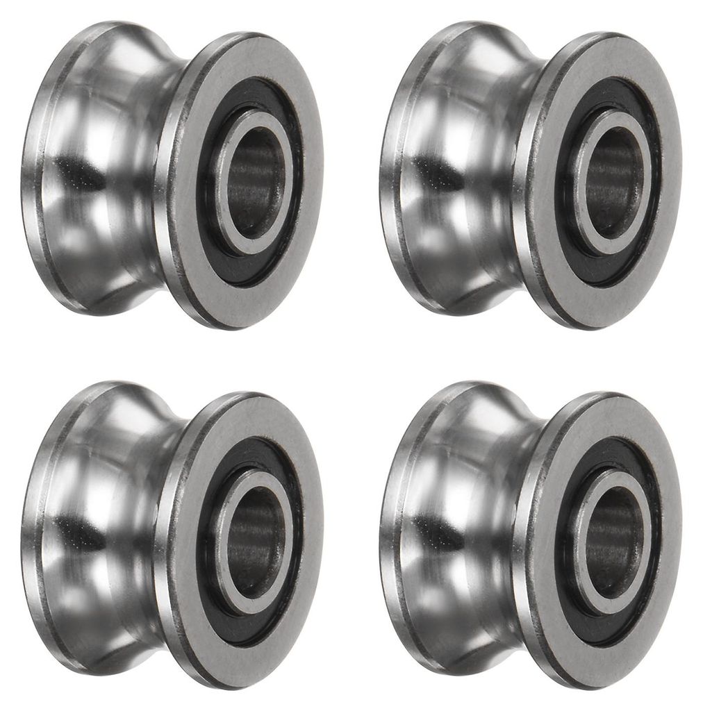 4 Stš¹ck SG22 Riemenscheibe U-Nut-Fš¹hrungslager 8x22,5x14,5mm Umlenkrollen (GCr15) Chromstahl-Lager Rollenrad
