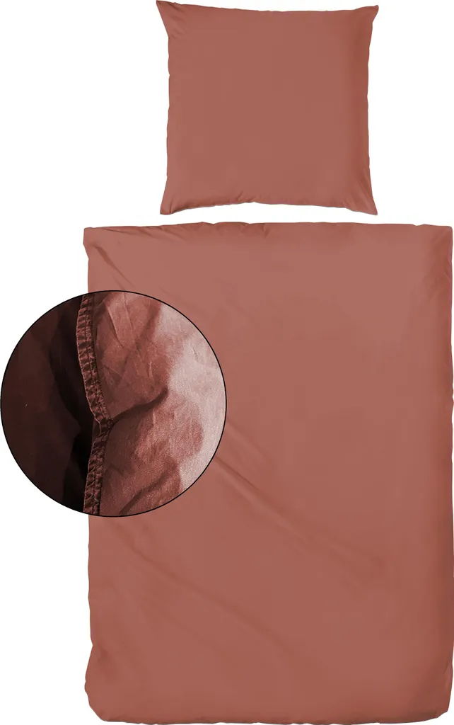 Housse de couette anti-plis en satin de coton avec fermeture éclair facile