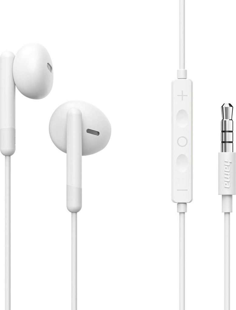 Hama Kopfhörer Noble, Earbuds, 3,5mm, Weiß