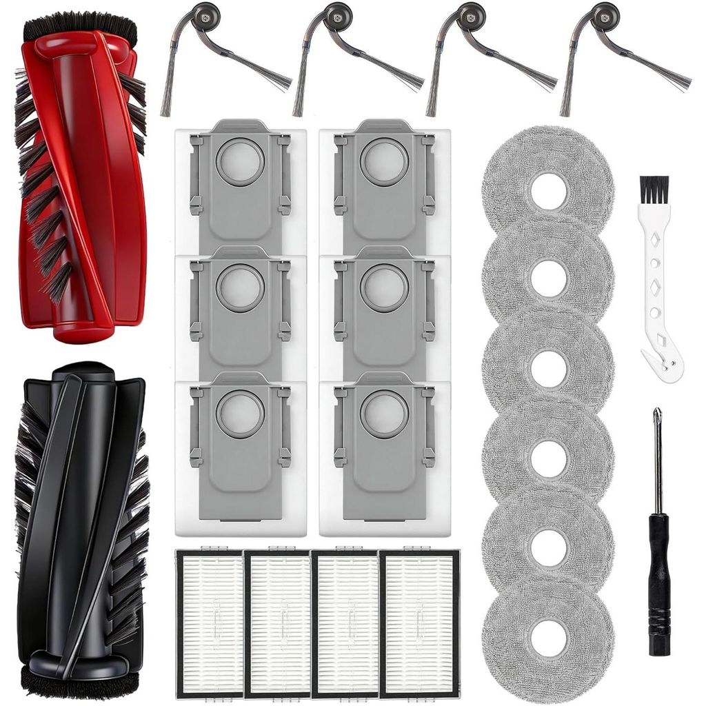 24tlg Zubehör für Roborock Saros 10R/Qrevo CurvX/Curv 2 Produktbild 