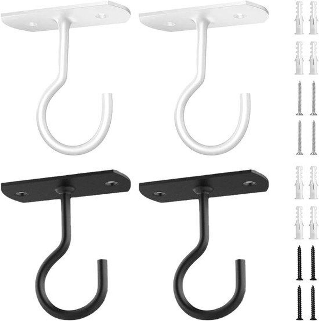 Wandhaken, 4er Set, Haken für Blumen, Wandhaken für Pflanzen, Woonaccessoires, Haken für Montage