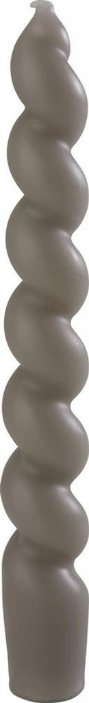 Rico Design Spiralkerze 2.4 cm x 18.5 cm gedrehte Kerze für Dekoration Perlgrau