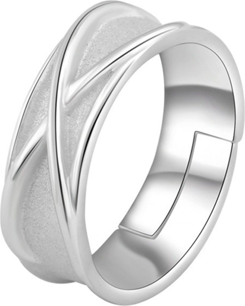 Ring Glänzend Polieren Fein Sandstrahlen Geometrisch Verstellbare Öffnung Legierung Paar Sun Wukong Zeit Ring Valentinstag Geschenk-Männer