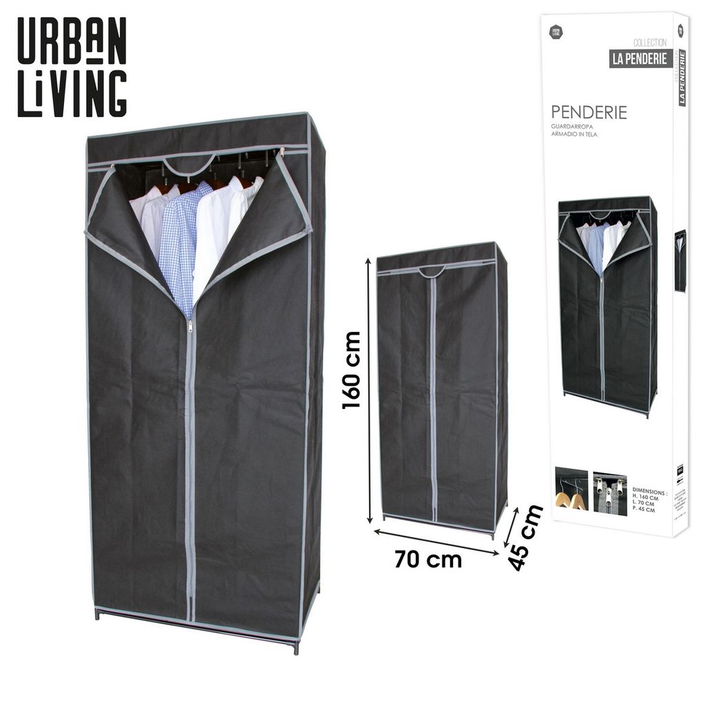 Urban Living Falt-Kleiderschrank Garderobe 70x45x160 cm LA PENDERIE 200200