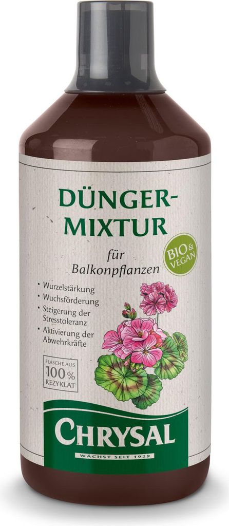 Chrysal Vegane -Dünger-Mixtur für alle Balkonpflanzen - 1000 ml