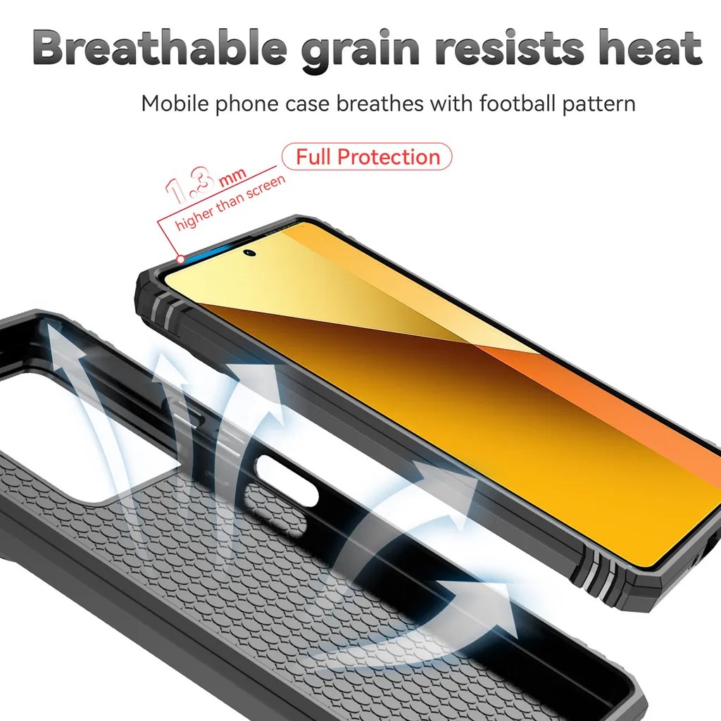 Cover Xiaomi Redmi Note 13 5G Anti-Urto a Prova di Bambino Nera - 7