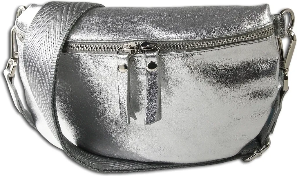 Sac banane cuir beige pour voyage et quotidien Toscanto Crossbody Bag