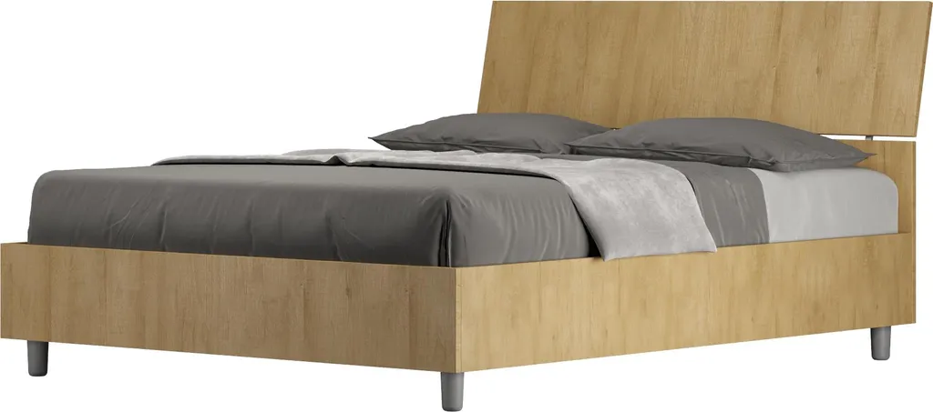Lit 140x190 chêne nature sans sommier : fini les maux de dos au réveil
