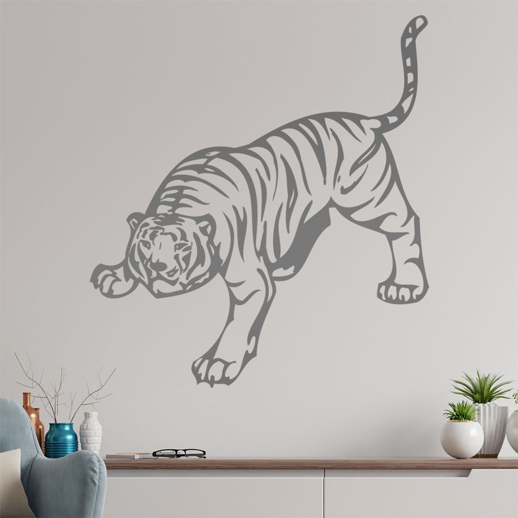 Tiger Wandtattoo in 6 Größen - Wandaufkleber Wall Sticker - Dekoration, Küche, Wohnzimmer, Schlafzimmer, Badezimmer