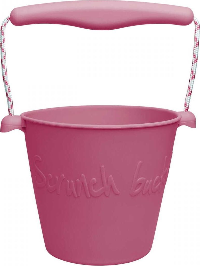 Silikoneimer für Wasser und Sand Kirsche / Scrunch