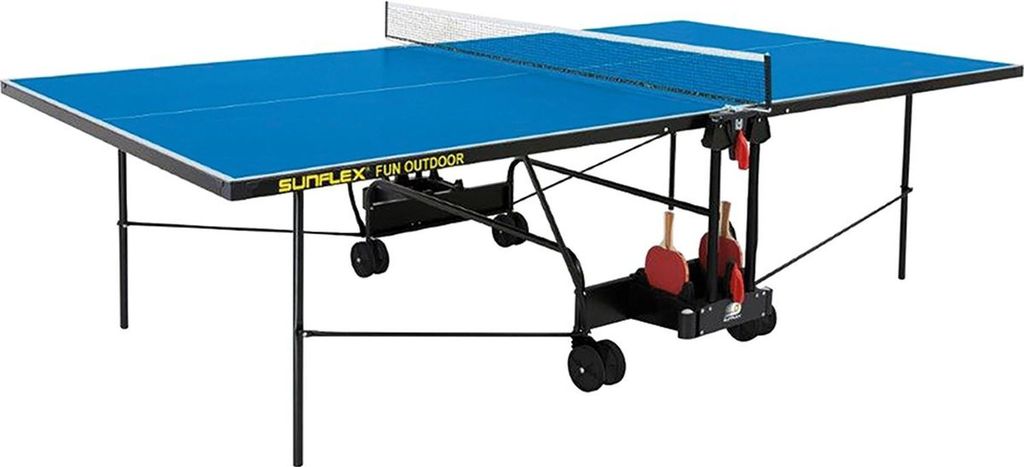 Tischtennisplatte Tischtennis Tisch Platte Fun Outdoor wetterfest inkl Netz blau