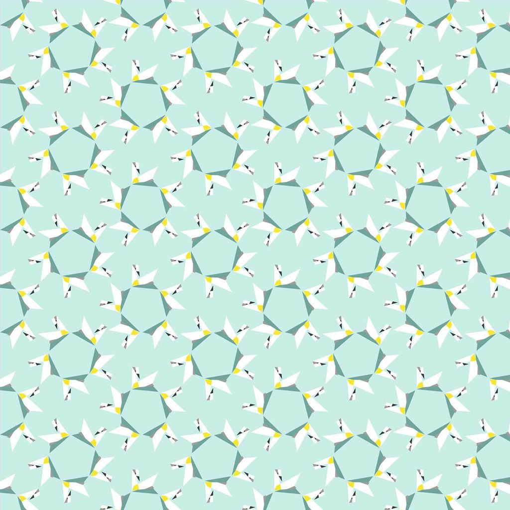 0,5m Baumwollstoff BeHappy Charming Swans Meterware 150 cm breit, Farbwahl