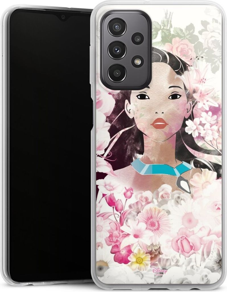 DeinDesign Slim Hülle für Samsung Galaxy A23 5G Silikon Case Ultra Dünn Handyhülle Disney Offizielles Lizenzprodukt Pocahontas