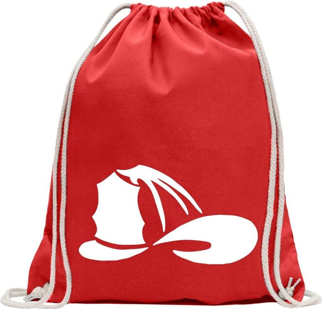 Kiwistar - Turnbeutel - rot - Feuerwehrhelm - Einsatz - Fun Rucksack Sport Beutel Gymsack Baumwolle mit Ziehgurt