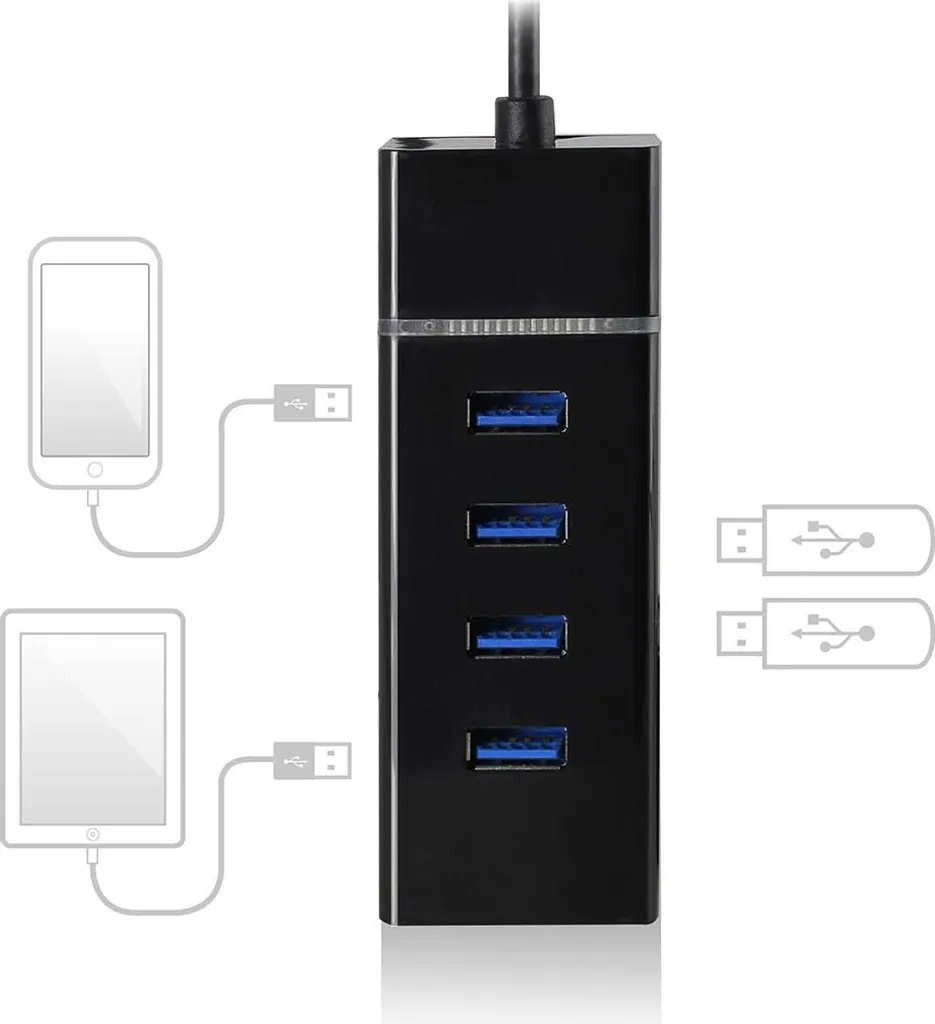 Hub USB-C Ewent EW1137 4 Porte: SuperSpeed 3.1 per MacBook e PC - 4