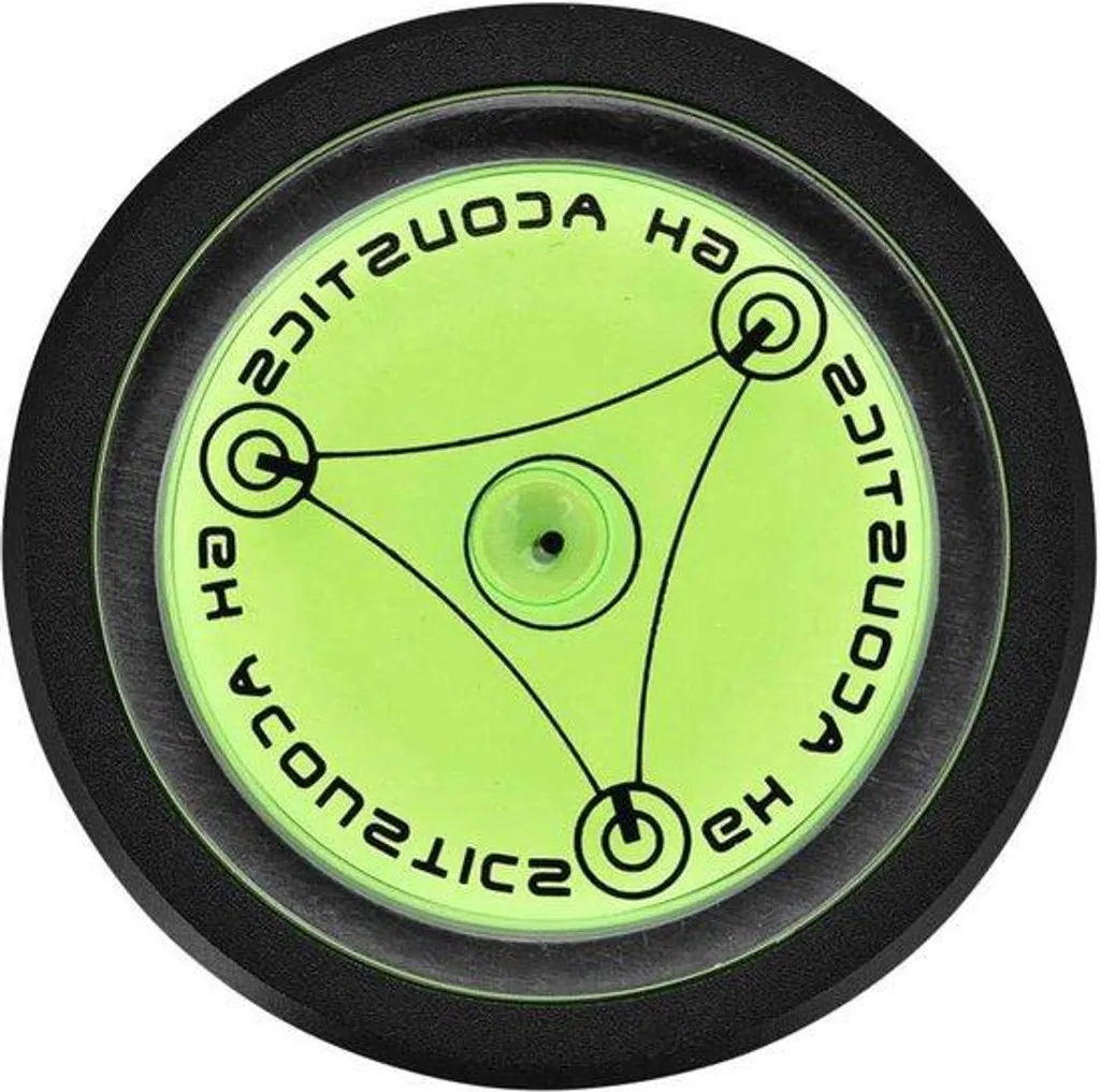 Petit niveau circulaire en alu noir pour réglage de platine disque