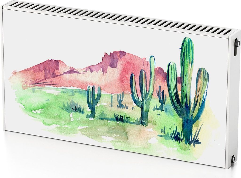 Wüste – Magnetische Heizkörperabdeckung – 110x60 cm – Magnet Heizkörperabdeckung – 3D Würfel – Heizkörperverkleidung – Magnetische...