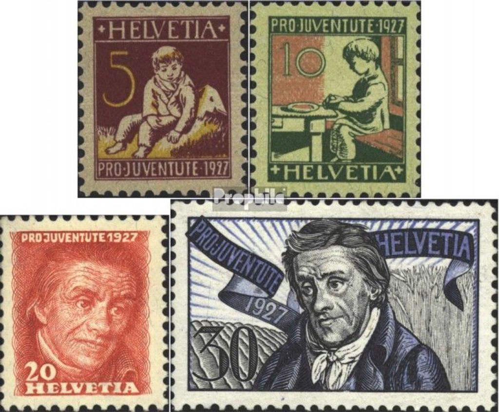 Briefmarken Schweiz 1927 Mi 222-225 (kompl.Ausg.) Jahrgang 1927 komplett postfrisch Pro Juventute
