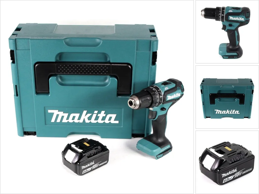 Perceuse Percussion Makita DHP485G1J 18V 50Nm : Finissez vos Chantiers