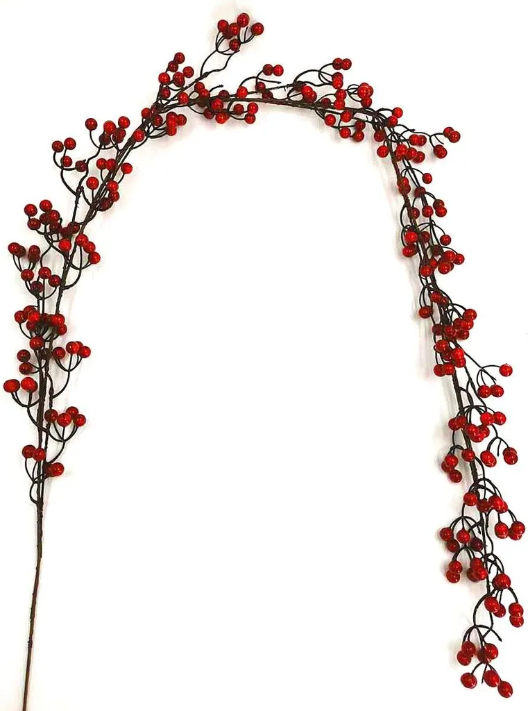 Guirlande de sorbier rouge 160 cm - Déco sans entretien ni salissure