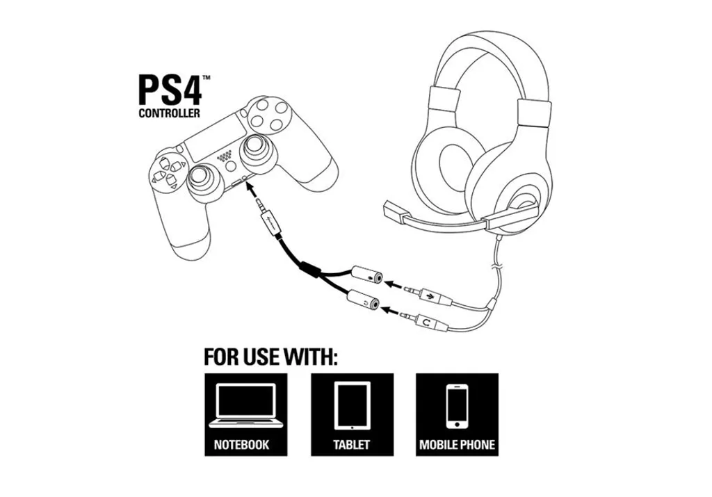 Adaptateur Audio Jack 3,5mm Combiné pour Casque Micro avec Double Prise - 5