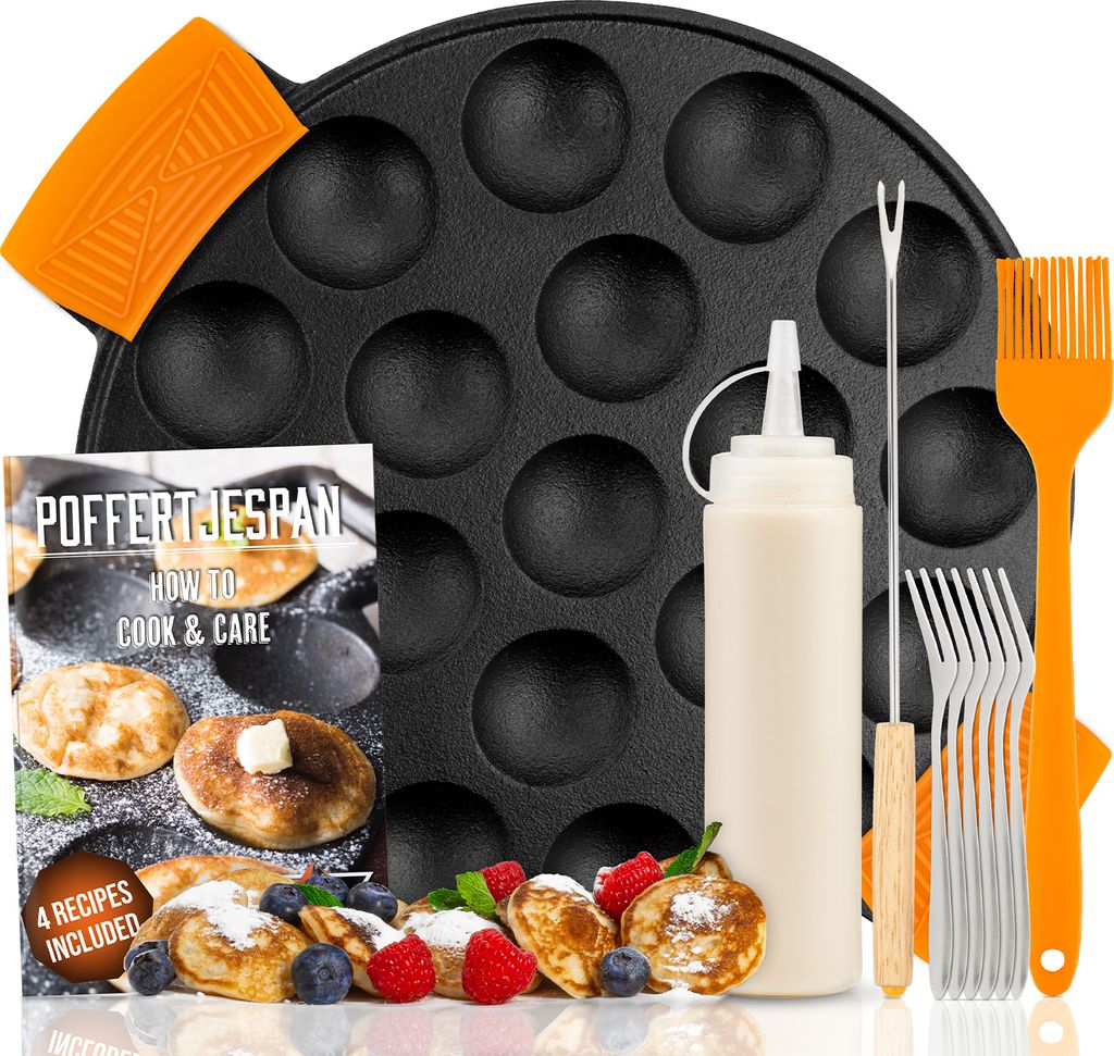 IRONO Poffertjes Pfanne - Poffertjes Maker - 19 Mini Produktbild 