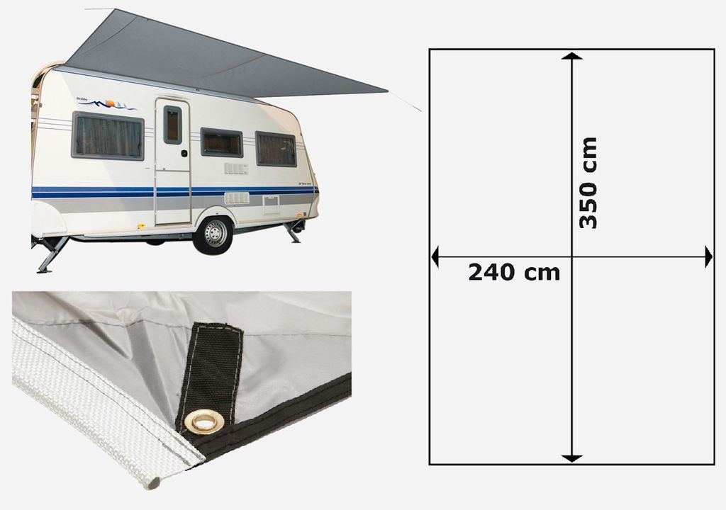 Bo-Camp 4471550, Opraveno, Plochý, Přístřešek k fasádě, Obrázek produktu 