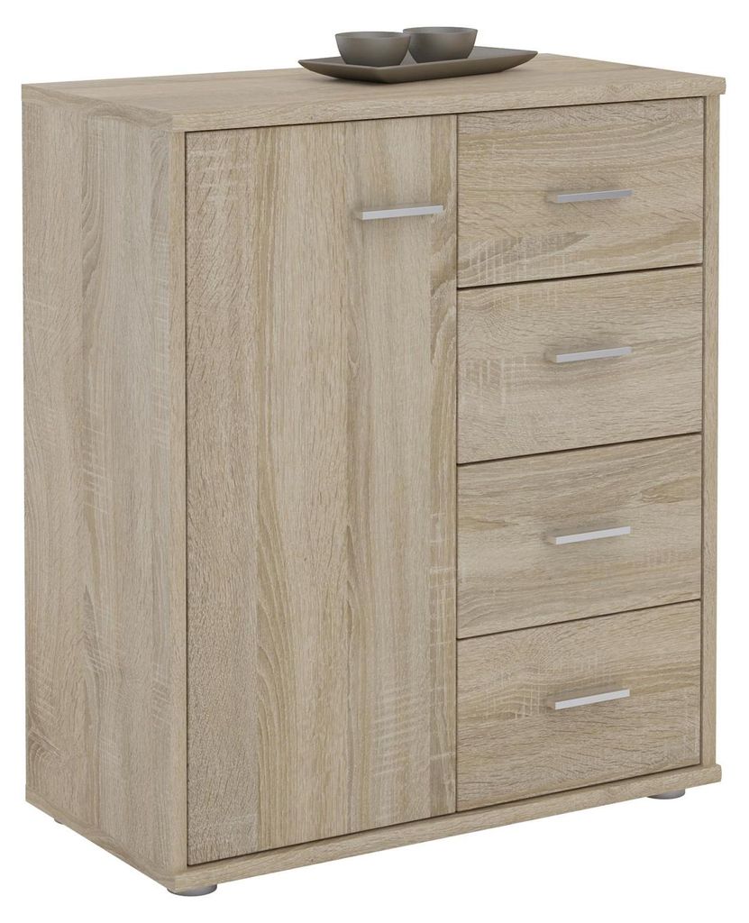 Kommode TIRANO Highboard Anrichte mit 1 Tür und 4 Produktbild 