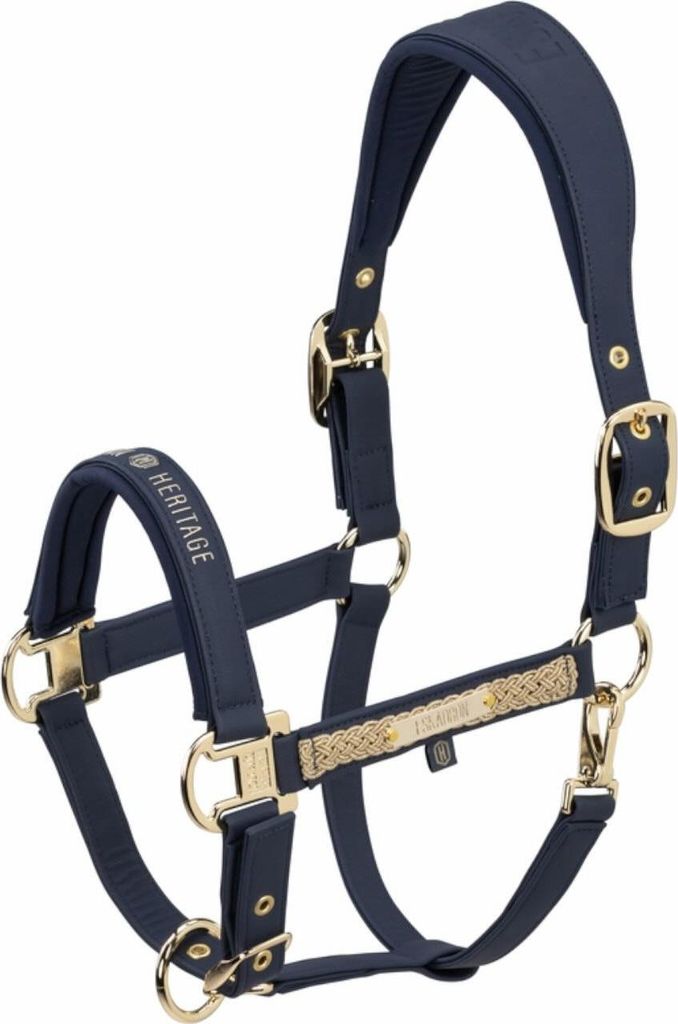 Eskadron Halfter FAUX LEATHER DOUBLE PIN navy Heritage HW Produktbild 