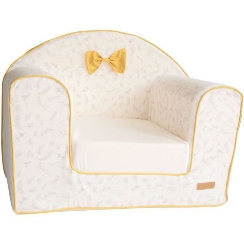 Domiva Clubsessel LEAFY BUNNY - 43 x 55,5 x 50 cm - Abnehmbarer Bezug - Wandelbar - 100 % Baumwolle