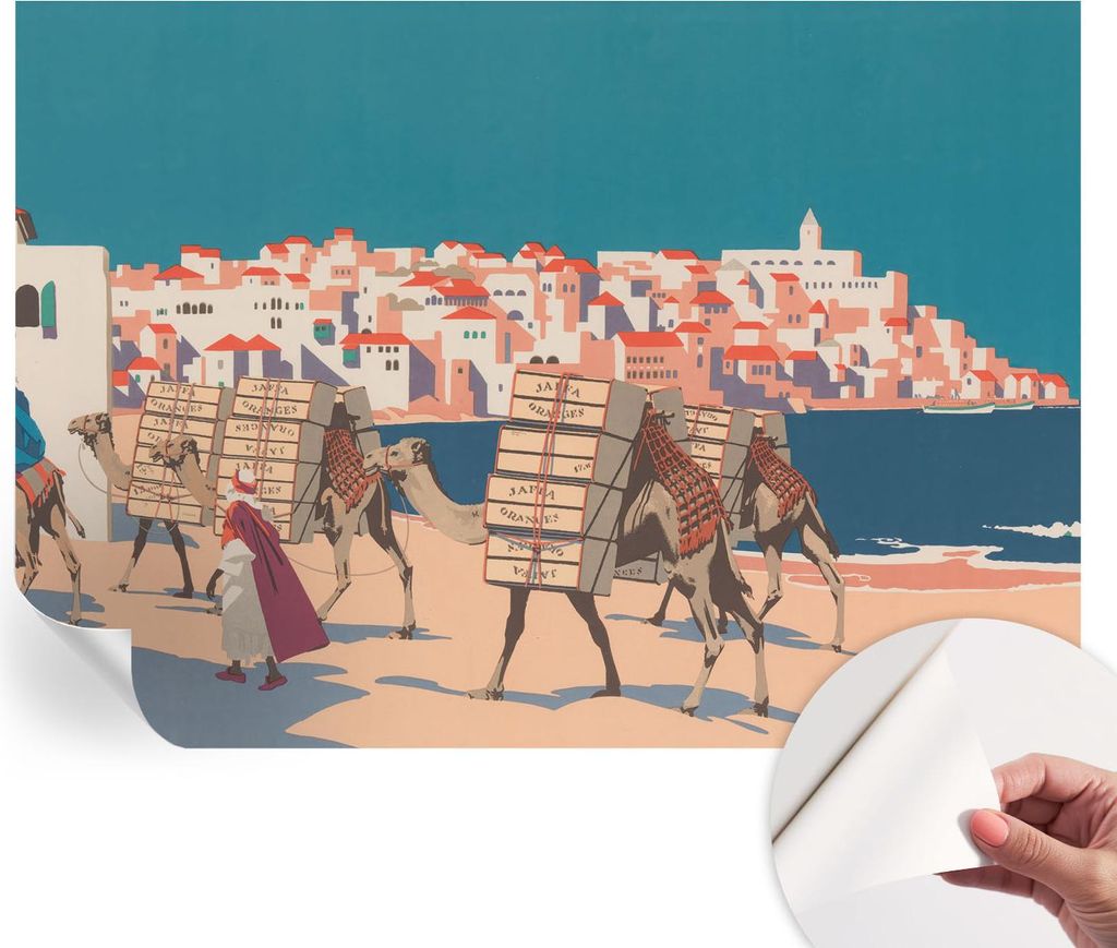 Selbstklebende Wandtapete - Dekorative Tapete für Wohnzimmer - Klebefolie für Wandbilder - Tapetenfolie für Wanddekoration - 208x146 cm - Kamelk...