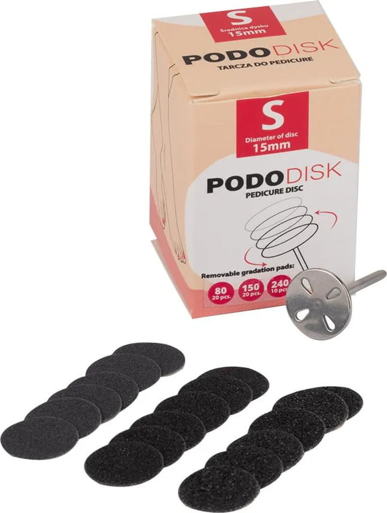 Set Pododisk S 15mm: Pedicure di Lusso con Dischi Intercambiabili