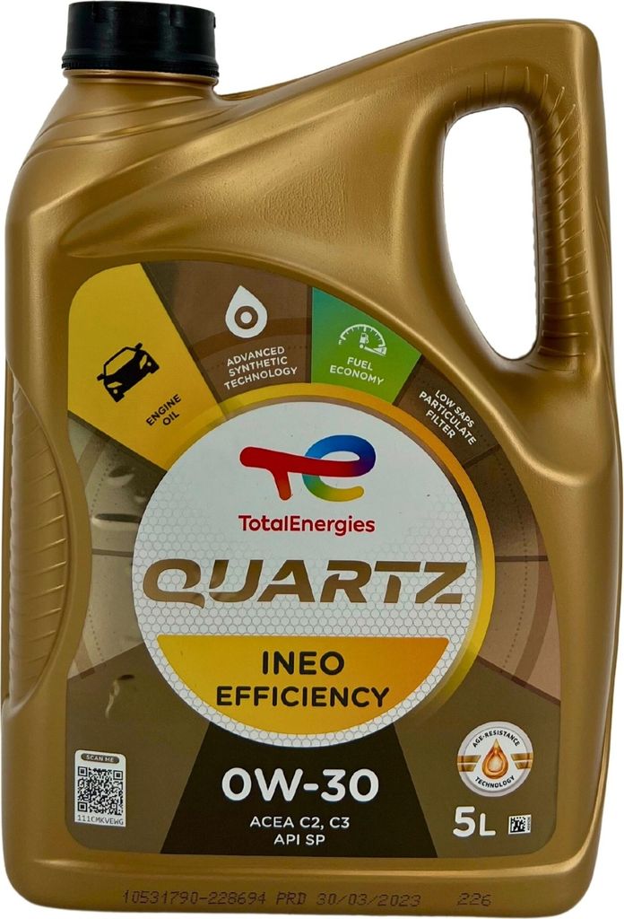 Total Quartz Ineo Efficiency 0W-30 5 Liter Produktbild 