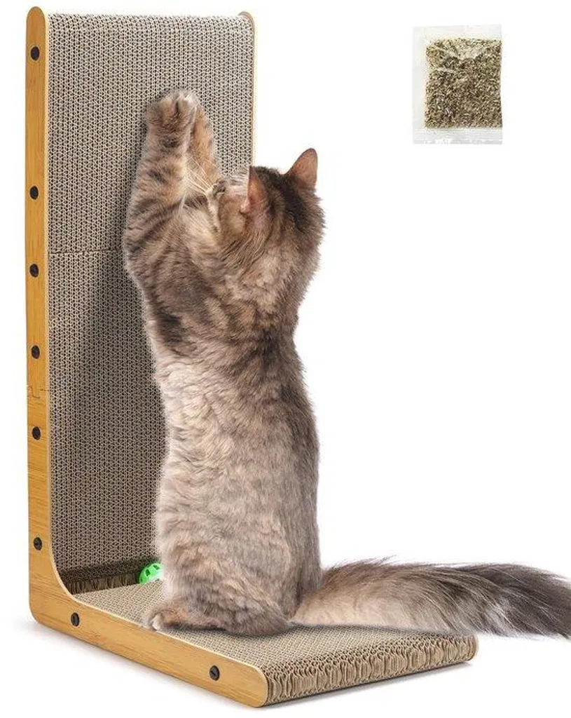 Échelle pour chat de 68 cm structure renforcée avec balle ludique