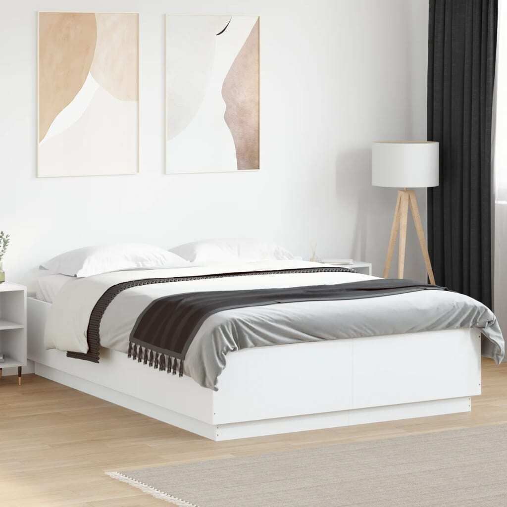 "im Sonderangebot"Bettgestell - CLORIS - Doppelbett - Robust und langlebig - Weiß 150x200 cm - Einfache Montage - Holzwerkstoff - DEMöbel3158036