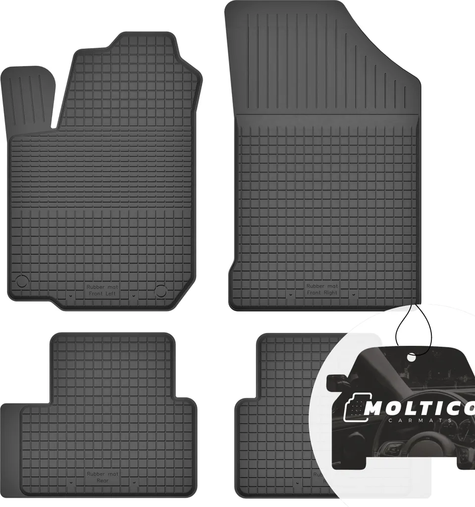 Set 4 Tappetini in Gomma su Misura per Hyundai i10 (2007-2013)