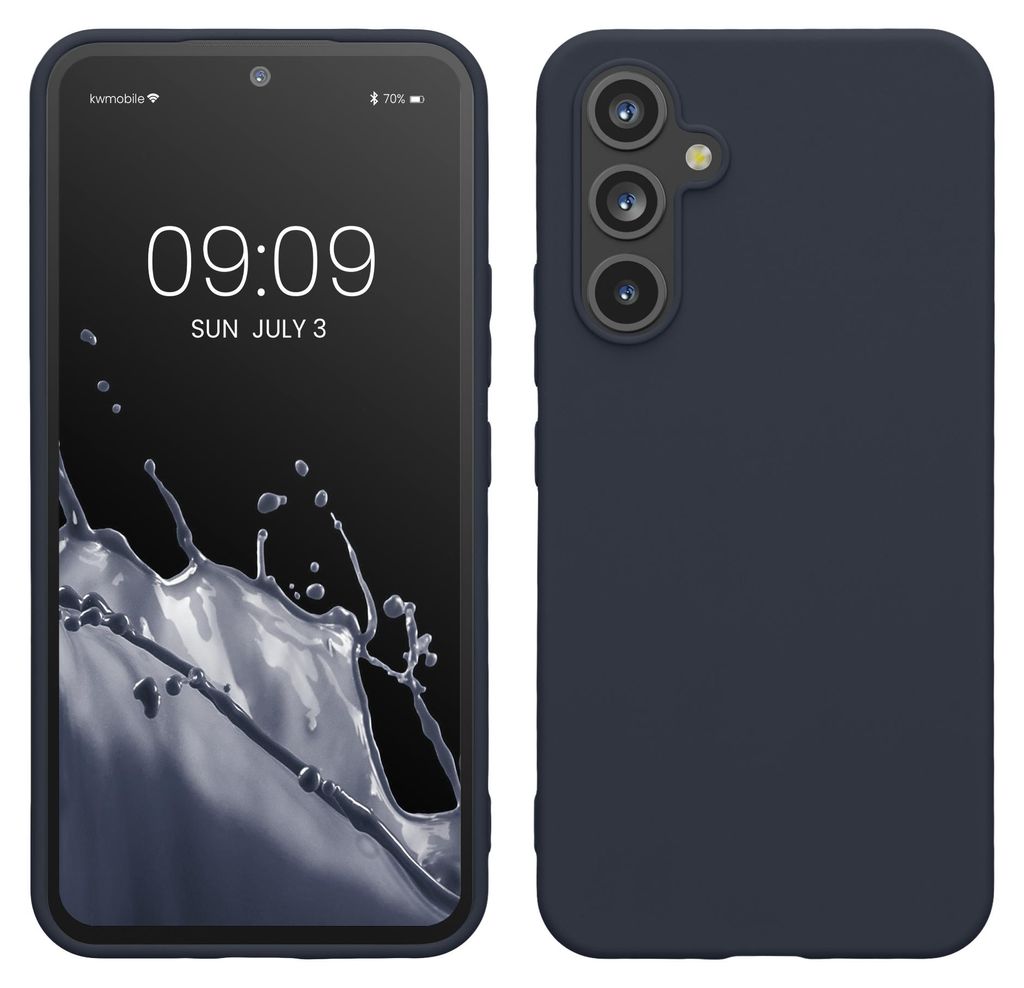 kwmobile Handyhülle für Samsung Galaxy A54 5G Hülle - TPU Case - Kabelloses Laden - Schutzhülle Cover in Dunkelblau