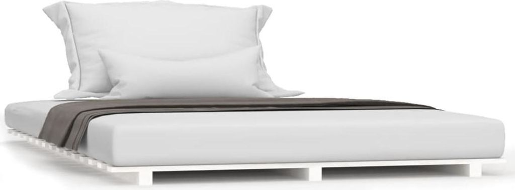 vidaXL Posteľ z masívu biela 140x190 cm Borovica Obrázok produktu 