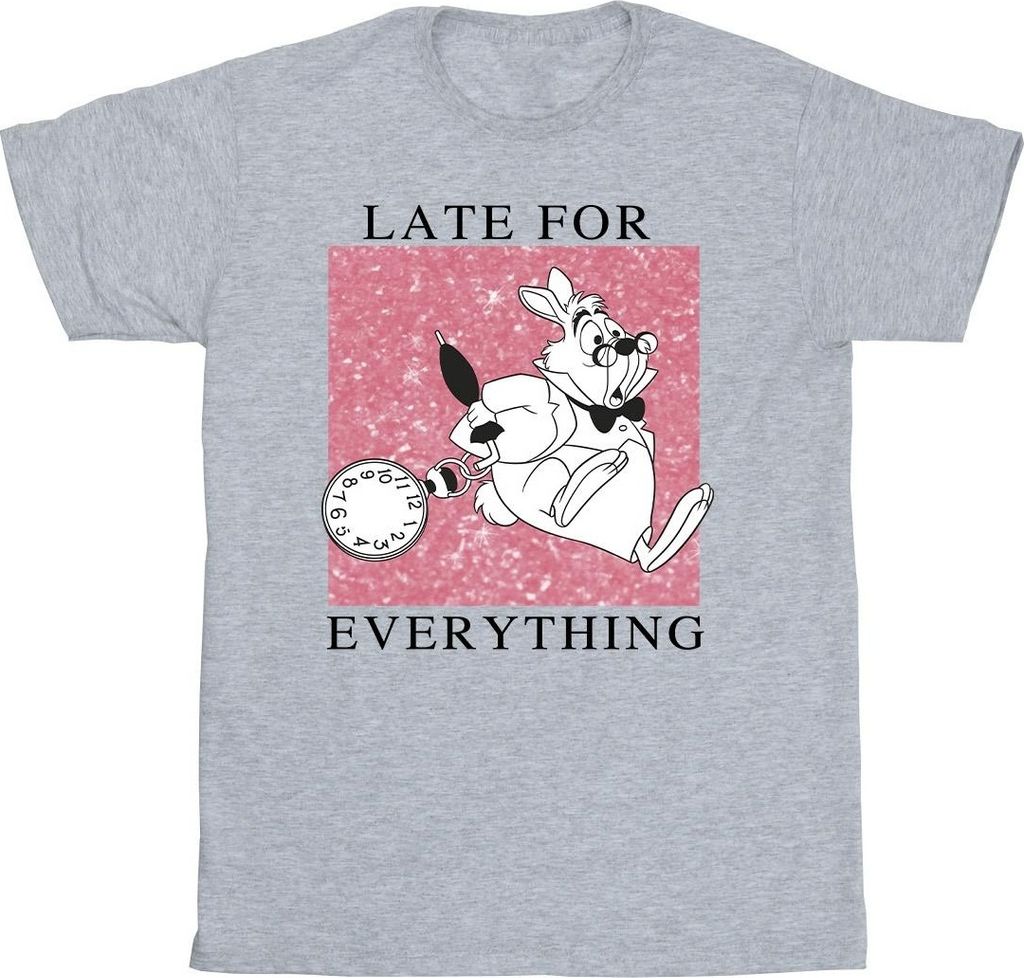 Disney - "Alice in Wonderland" T-Shirt für Mädchen BI6185 (128) (Grau)