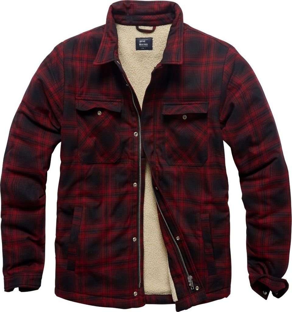 Vintage Industries Craft Heavyweight Sherpa Jacket Red XL