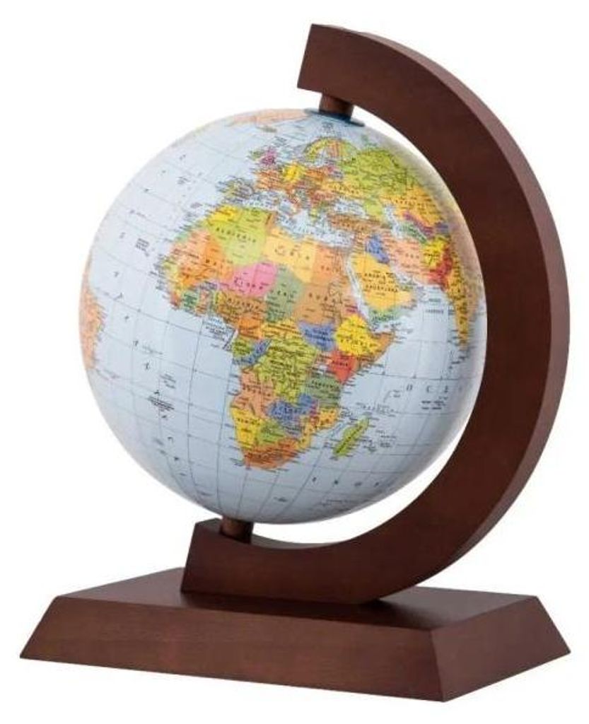Globe politique avec support en bois, 25 cm, GB Image du produit 
