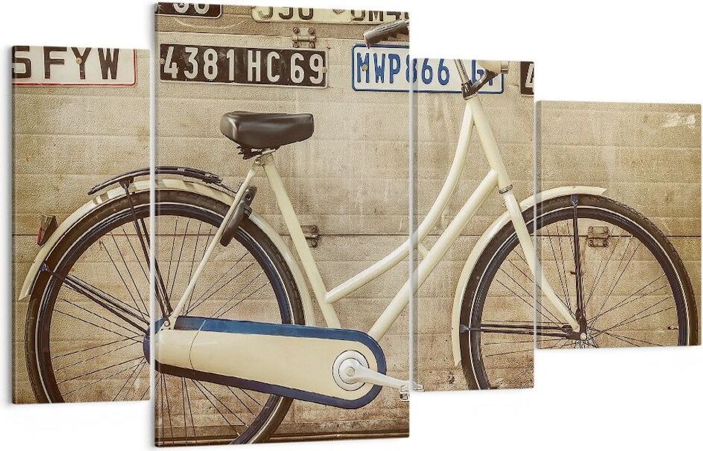 Bild auf Leinwand - Leinwandbild - Fahrrad Mauer Straße - Produktbild 