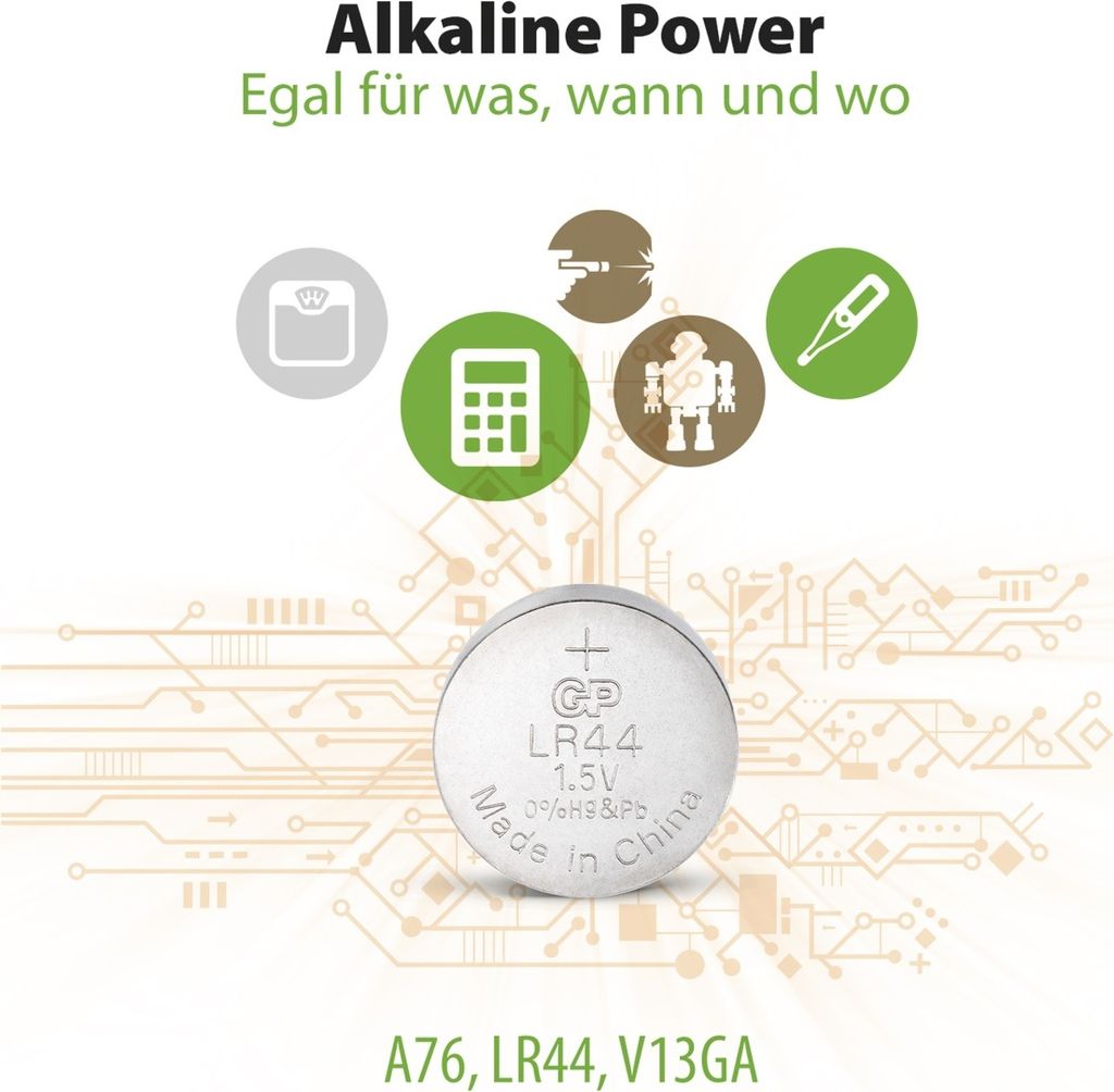 GP Batterie Cella alcalina A76 Batteria monouso Immagine del prodotto 