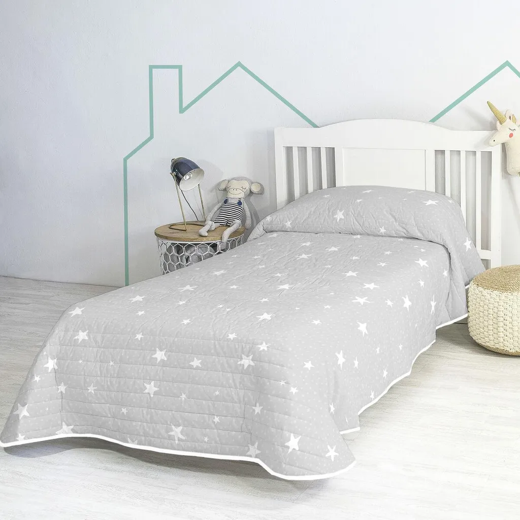 Couette lit enfant HappyFriday BASIC KIDS Gris 180 x 260 cm Douceur