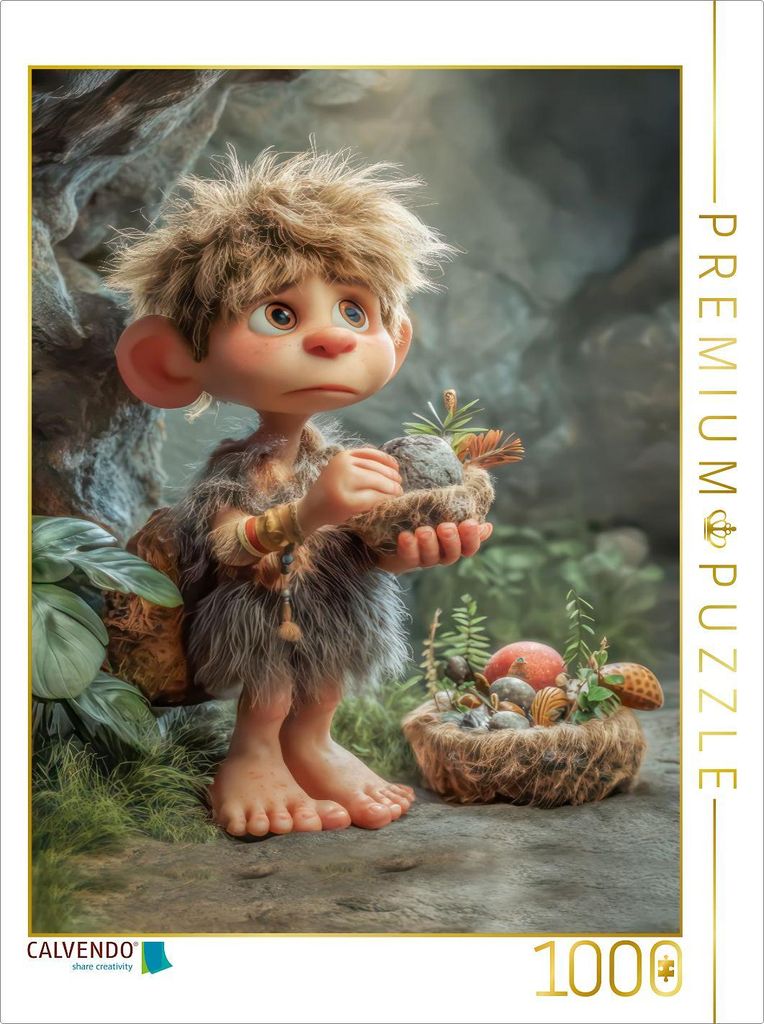 CALVENDO Puzzle Steinzeitkarikaturen | 1000 Teile Lege-Größe 64x48cm Foto-Puzzle für glückliche Stunden