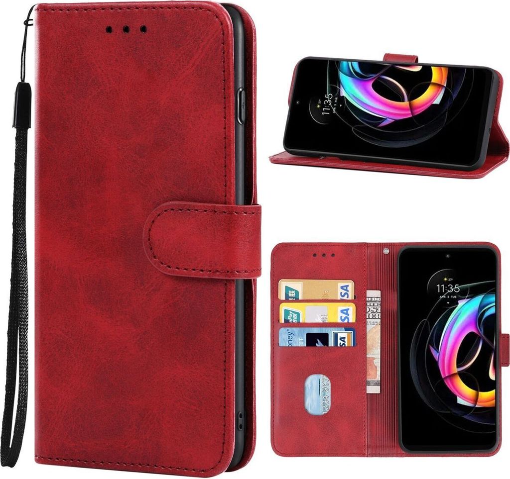 Mobigear Wallet Motorola Edge 30 Neo Hülle Klapphülle Geldbörse - Rot