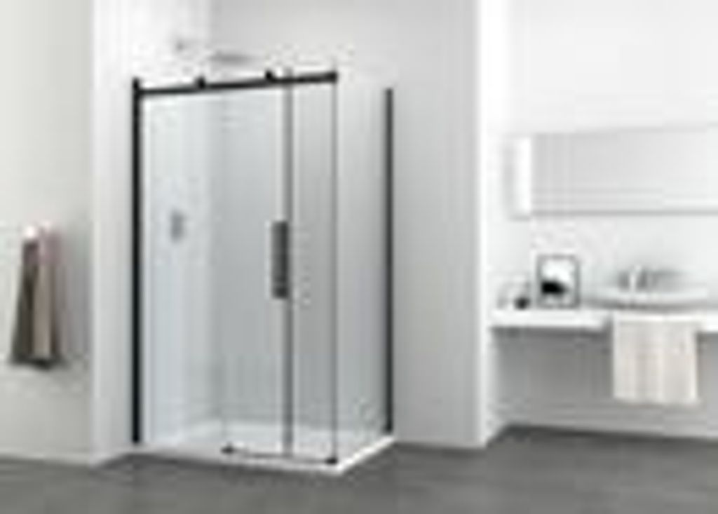 Fixglaselement schwarz matt 78 - 80 x 195 cm