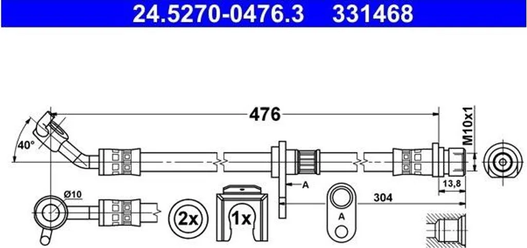 Câble de Frein de Stationnement Arrière pour Honda Accord 2.0 et 2.4 08-
