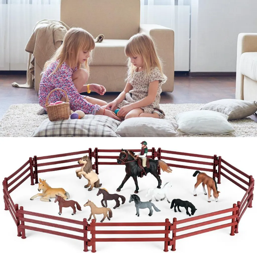 Set de Figurines Animaux Émulational : Cheval et Cavalier Haute Finition