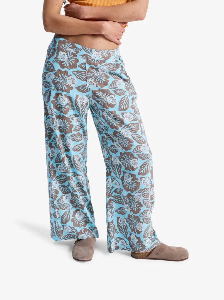 Robe Roxy Midnight Avenue Slub Brownie Hibiscus - Style Bohème Chic S